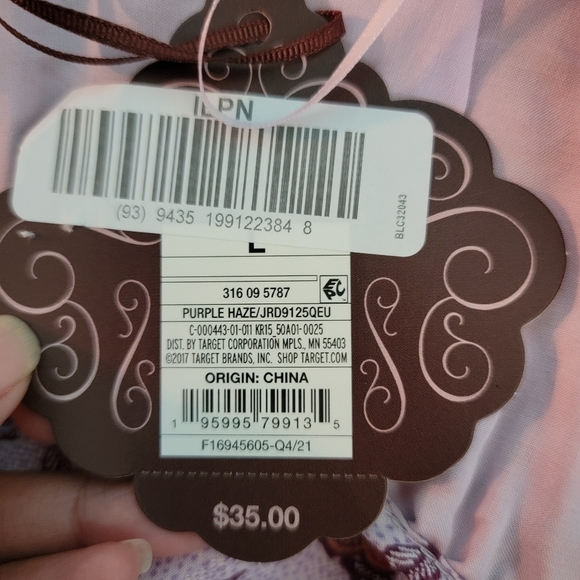 NEW Knox Rose Womens Purple Haze Floral Flutter Sleeve Maxi Dress Sz L Soft Boho - Picture 9 of 11